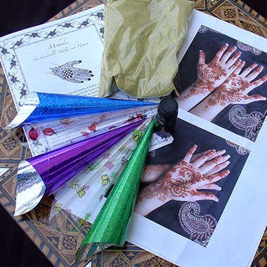 Kit mit 5 Spritztüten für die Mehndi bzw. Hennamalerei