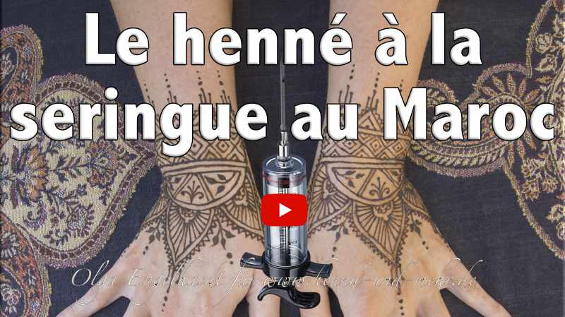 Thumbnail pour le Video 1: Comme le henné est appliqué avec une seringue au Maroc