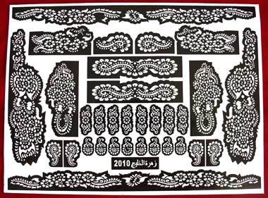 pochoirs « Art de tatouage au henné » feuille no 20