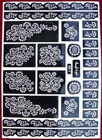 jemenitische Henna-Art Schablone Batt Nr.11