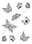 Modèle de dessin au Henné ou Mehndi, Papillon 1