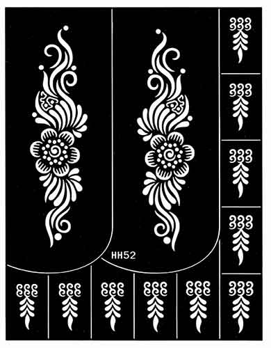 Hennaschablonen für Henna-Tattoos zum selber machen