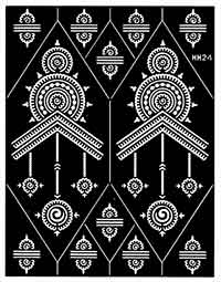 Feuille avec 8 pochoirs pour tatouages au henné à faire soi-même, feuille n°6 Feuille avec 12 pochoirs pour tatouages au henné DIY, feuille n°6