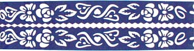 2 Henna-Schablonen-Bänder (Fußschablonen) "nuqush al malika" 3