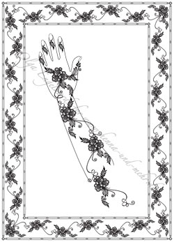 Mehndi-Henna-Tattoo-Design blatt Nr. 8