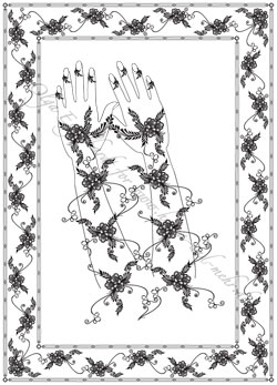 Mehndi-Henna-Tattoo-Design blatt Nr. 9
