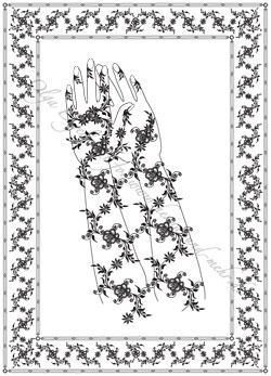 Modèle de dessin au Henné ou Mehndi n° 10