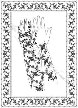 Mehndi-Henna-Tattoo-Design blatt Nr. 7