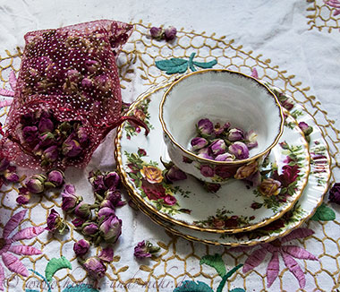 Boutons de Rose de Damas sechées