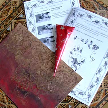 Mini-Mehndi-Kit mit 1 Spritztüte für die Mehndi bzw. Hennamalerei