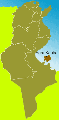 Landkarte Tunesiens mit Djerba